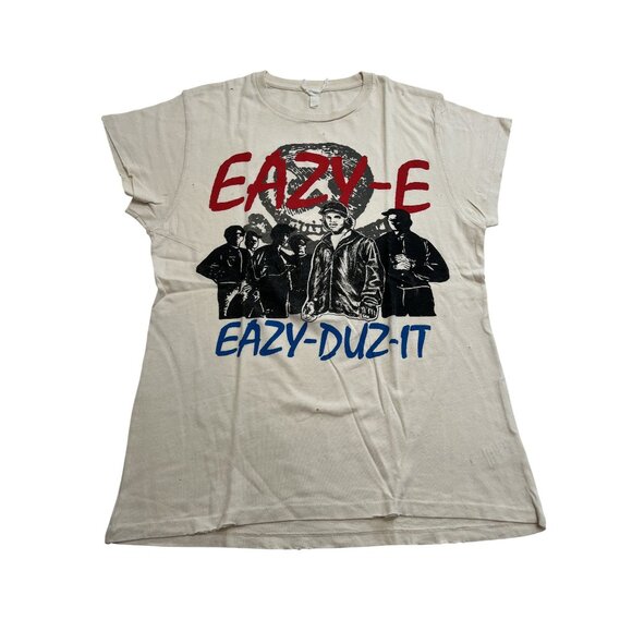 MadeWorn Eazy-E Eazy-Duz-It T-Shirt in Cream - Picture 1 of 3